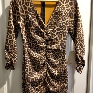 Zara mini ruched bodycon dress